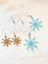 Boucles d’oreilles Snowflake FSL - Boucles d’oreilles en dentelle autoportantes In the Hoop