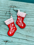 Stockings FSL FRINGE Earrings - In the Hoop Freestanding Lace Earrings