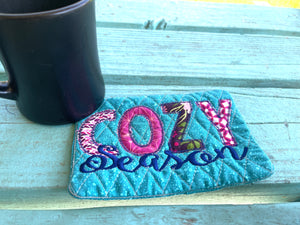 Cozy Season Applique Mug Rug