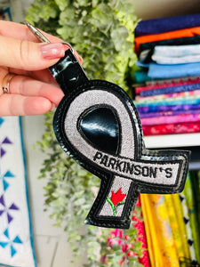 Parkinson's Awareness Snap Tab Bag Tag 5x7
