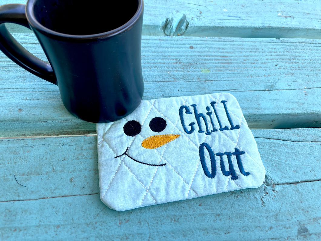 Snowman Mug Rug - Chill Out