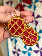 Pie Shaped FSL Earrings - In the Hoop Freestanding Lace Earrings for Machine Embroidery