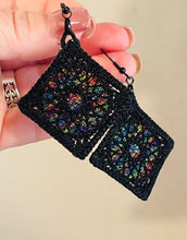 Rose Window Crochet Earrings - In the Hoop Freestanding Lace Earrings