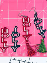 HO HO HO Dangles FSL Boucles d’oreilles SET- Boucles d’oreilles en dentelle autoportantes dans le cerceau