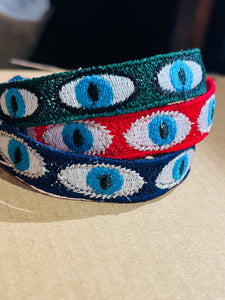 FSL Friendship Bracelet Evil Eye- In the Hoop Freestanding Lace Bracelet in Three Sizes