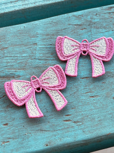 Pendientes Bow FSL - Pendientes de encaje independientes en el aro