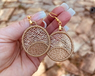 Shine FSL Earrings - Freestanding Lace Earring Design - In the Hoop Embroidery Project
