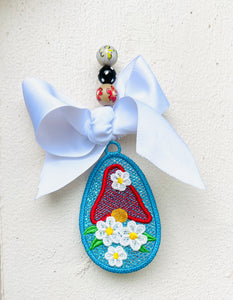 Spring Gnome 3D Mylar Freestanding Lace Suncatcher or Bookmark for 4x4 Hoops