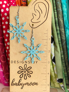 Snowflake FSL Earrings - In the Hoop Freestanding Lace Earrings