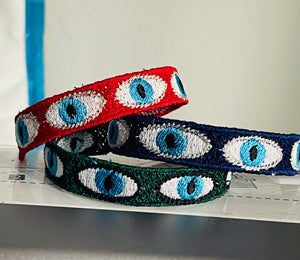 FSL Friendship Bracelet Evil Eye- In the Hoop Freestanding Lace Bracelet in Three Sizes