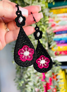 Esperanza Drops FSL Earrings - In the Hoop Freestanding Lace Earrings