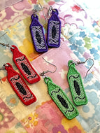Pencil Boucles d'oreilles FSL - Boucles d'oreilles en dentelle autoportantes In the Hoop