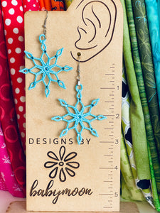 Snowflake FSL Earrings - In the Hoop Freestanding Lace Earrings