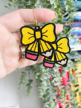 Pencil BOW FSL Earrings - In the Hoop Freestanding Lace Earrings