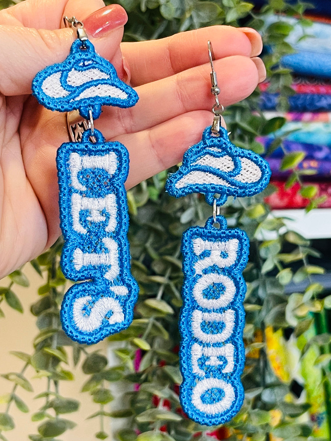 Let's Rodeo FSL Earrings In the Hoop Freestanding Lace Earrings