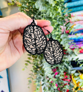 Brains Earrings- In the Hoop Freestanding Lace Earrings