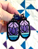 Lotus FELTY FSL Earrings - In the Hoop Freestanding Lace Earrings