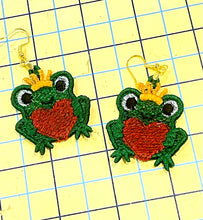 Pendientes Frog Prince FSL - Pendientes de encaje independientes en el aro