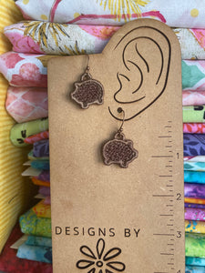 Pan Dulce Puerquito FSL Earrings - In the Hoop Freestanding Lace Earrings