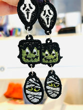 Monster Mash FSL Earrings- In the Hoop Freestanding Lace Earrings