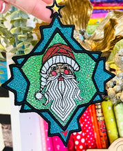 Stained Glass Santa Freestanding Lace Ornament or Bookmark for 5x7 hoops