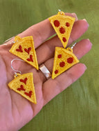 Pendientes de pizza SET- En los pendientes de encaje independientes del aro