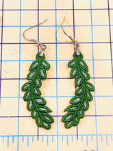 Hanging Leaves FSL Earrings - In the Hoop Freestanding Lace Earrings