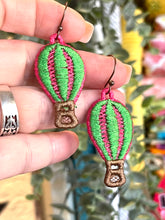 Boucles d’oreilles en montgolfière - Boucles d’oreilles en dentelle autoportantes In the Hoop