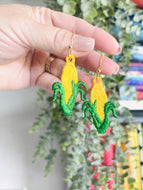 Boucles d’oreilles Banana FSL - Boucles d’oreilles en dentelle autoportantes In the Hoop