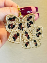 Leopard Bow FSL Earrings - Freestanding Lace Earring Design - In the Hoop Embroidery Project