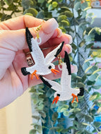 Seagulls FSL Earrings - In the Hoop Freestanding Lace Earrings
