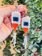 Cowgirl Dangles FSL Boucles d’oreilles SET- Boucles d’oreilles en dentelle autoportantes dans le cerceau