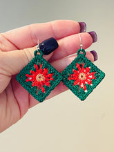 Granny Square FSL Earrings - TWO SIZES- In the Hoop Freestanding Lace Earrings