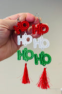 HO HO HO Dangles FSL Boucles d’oreilles SET- Boucles d’oreilles en dentelle autoportantes dans le cerceau