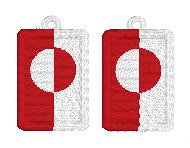 Pendientes FSL de bandera americana pequeña - Pendientes de encaje independientes en el aro