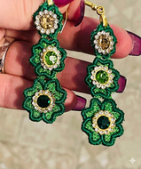 Cowgirl Dangles FSL Boucles d’oreilles SET- Boucles d’oreilles en dentelle autoportantes dans le cerceau