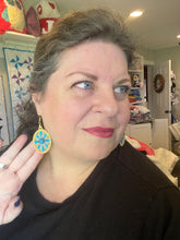 Turquoise Gems FSL Earrings SET- In the Hoop Freestanding Lace Earrings