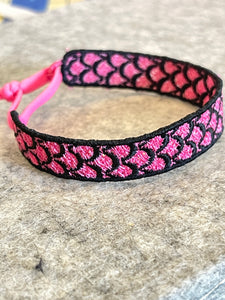 FSL Friendship Bracelet Dragon or Mermaid Scales - In the Hoop Freestanding Lace Bracelet in Three Sizes