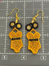 One Piece Swimsuit with Mylar Glasses/Goggles Freestanding Lace Machine Embroidery Designs