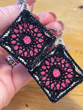 Rose Window Crochet Earrings - In the Hoop Freestanding Lace Earrings