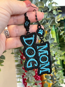 Dog Mom FSL Earrings In the Hoop Freestanding Lace Earrings