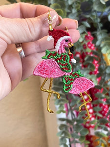 Pendientes Flamingo FSL - Pendientes de encaje independientes en el aro