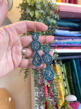 Triple Dipper FSL Earrings - In the Hoop Freestanding Lace Earrings