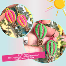 Hot Air Balloon Earrings- In the Hoop Freestanding Lace Earrings