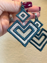 FSL Pixel Heart Earrings-  In the Hoop Freestanding Lace Earrings