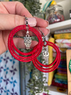 Open Circles FSL Earrings - In the Hoop Freestanding Lace Earrings