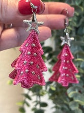 3D Christmas Tree FSL Earrings - In the Hoop Freestanding Lace Earrings