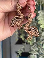 Emu FSL Earrings - In the Hoop Freestanding Lace Earrings