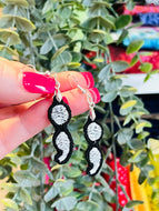 Semicolon FSL Earrings - In the Hoop Freestanding Lace Earrings