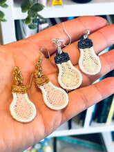 Lightbulb Mylar Freestanding Lace Earrings